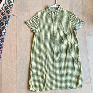 Urban Outfitters Green Checkered Dress